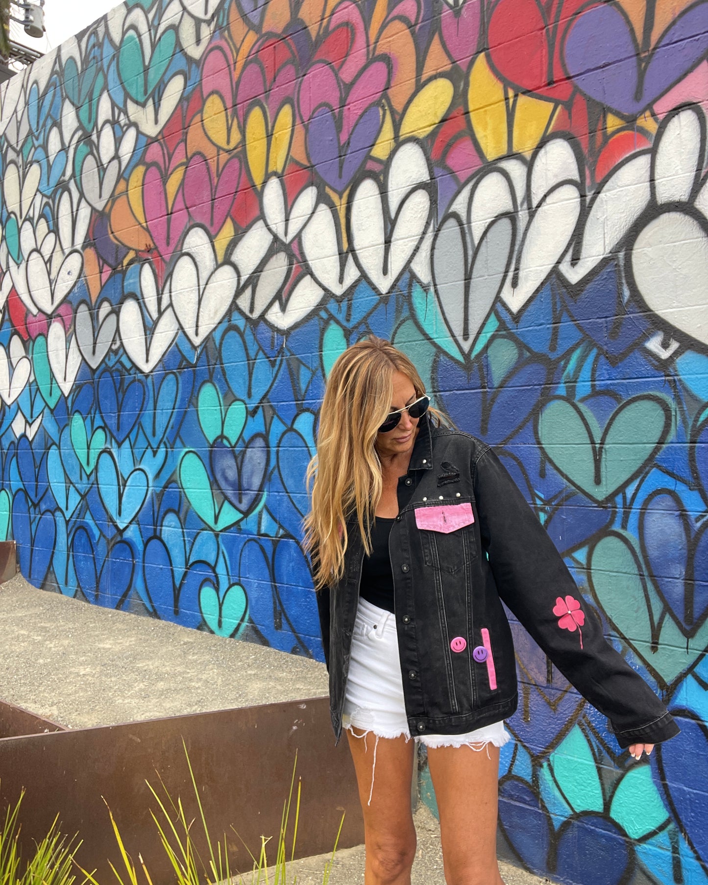 LUCKIEST GIRL ♥ Everything works out for me! - Hand painted jacket