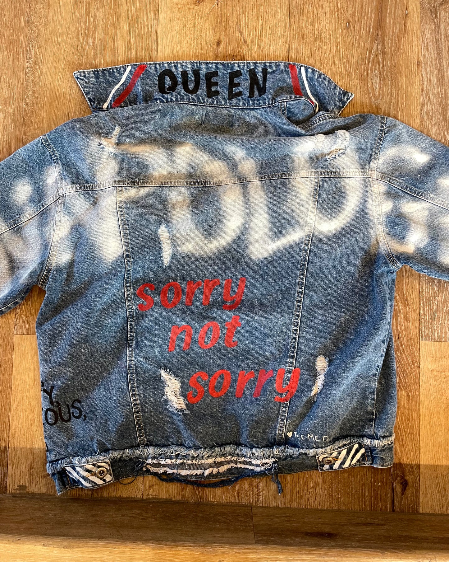 SORRY NOT SORRY - Hand painted jacket