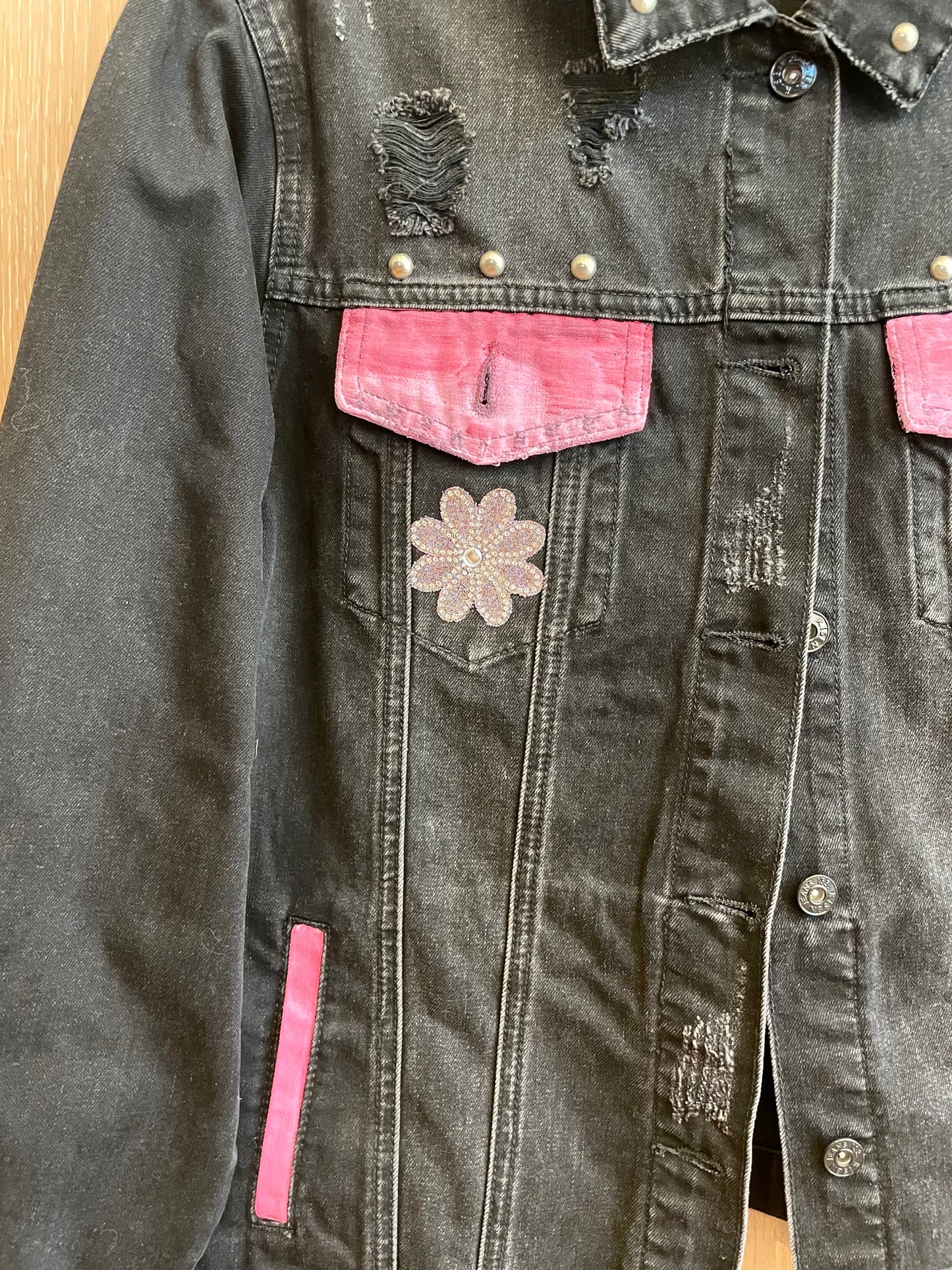 LUCKIEST GIRL ♥ Everything works out for me! - Hand painted jacket