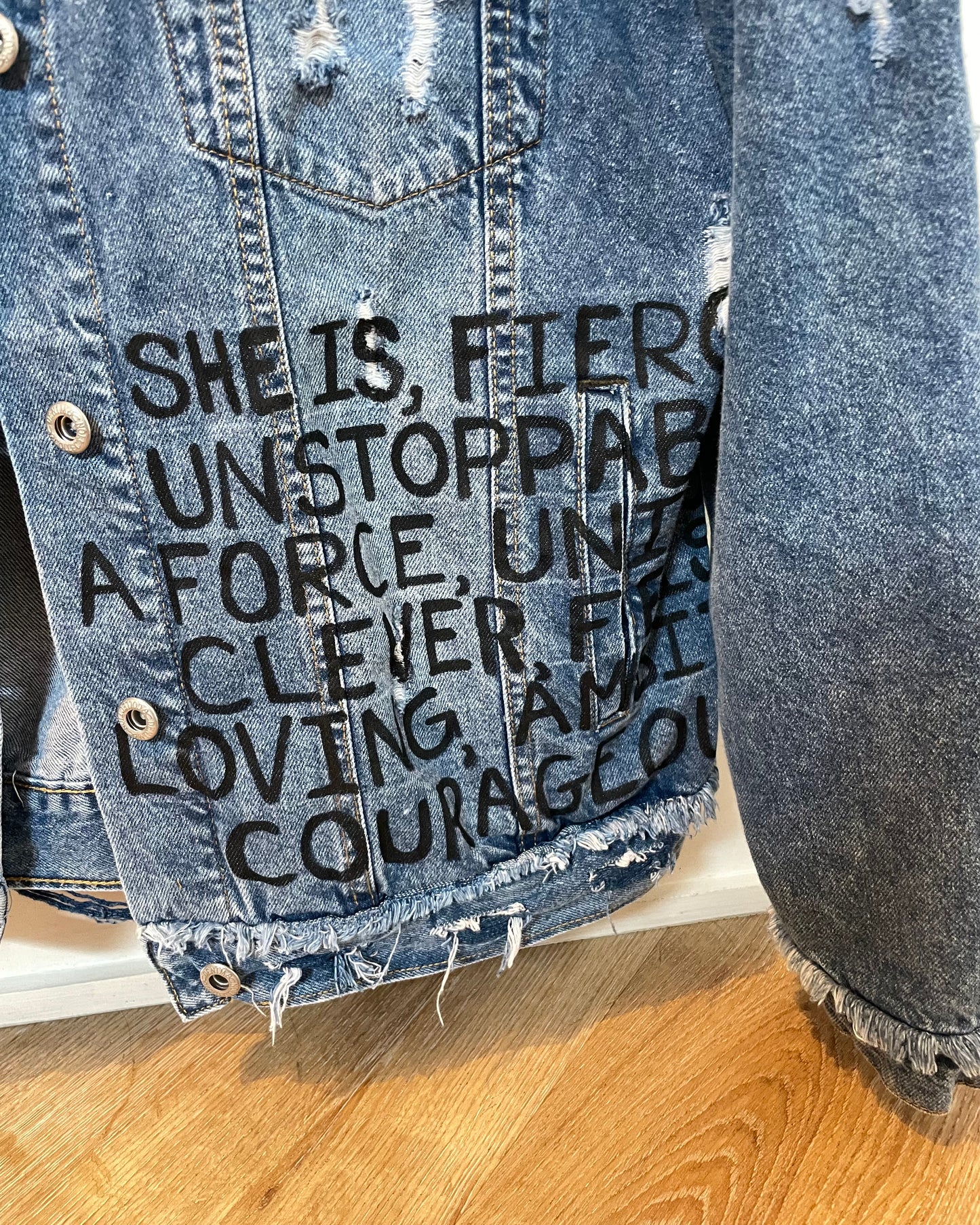 SORRY NOT SORRY - Hand painted jacket