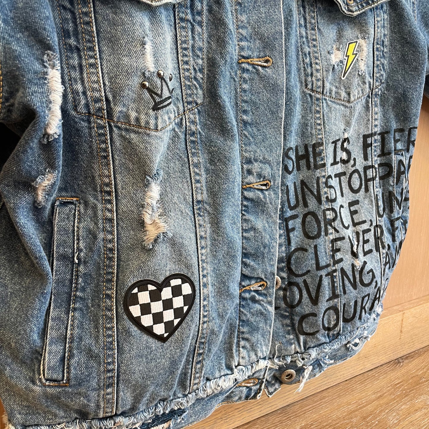 SORRY NOT SORRY - Hand painted jacket