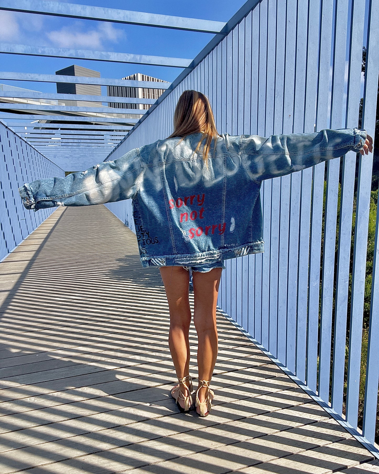 SORRY NOT SORRY - Hand painted jacket
