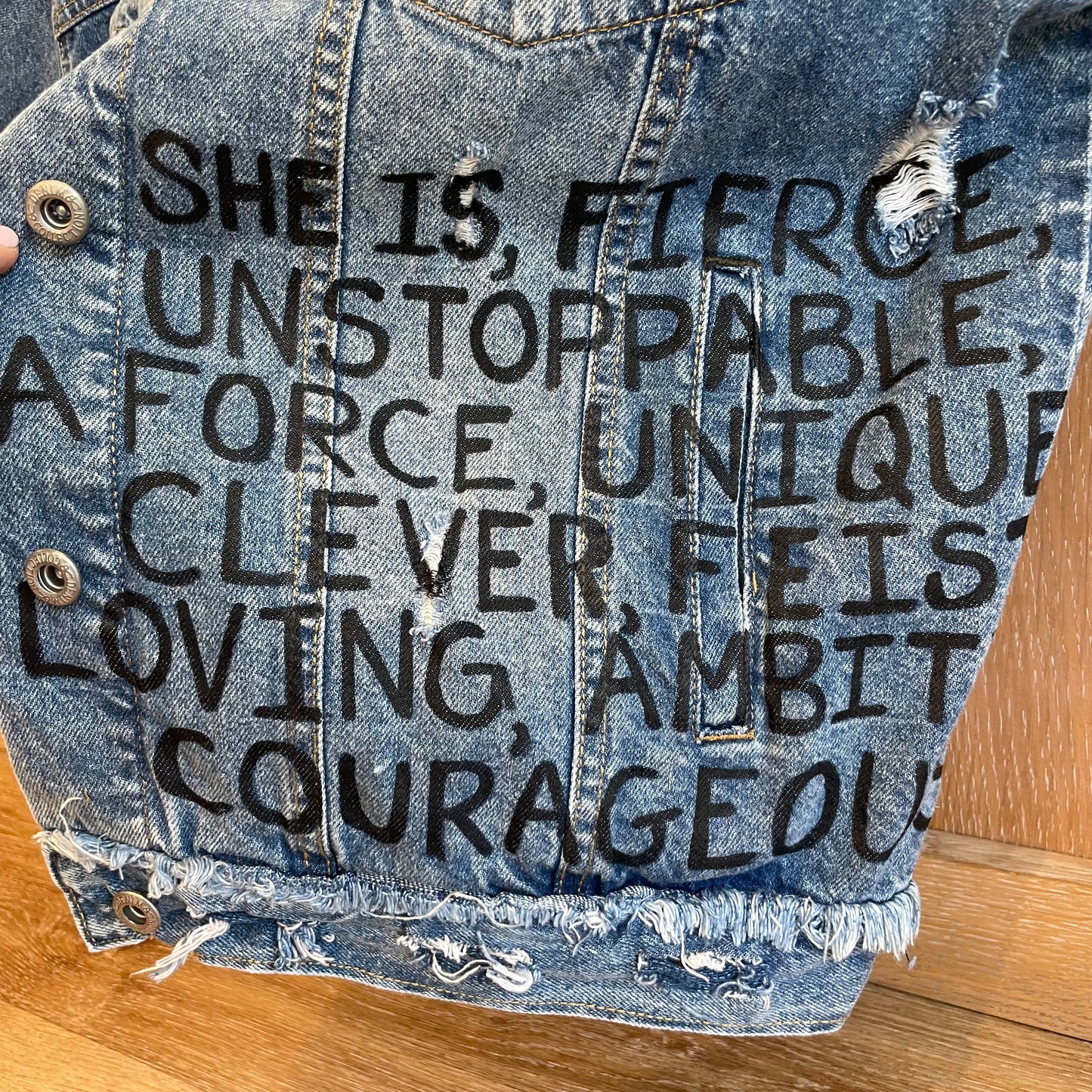 SORRY NOT SORRY - Hand painted jacket