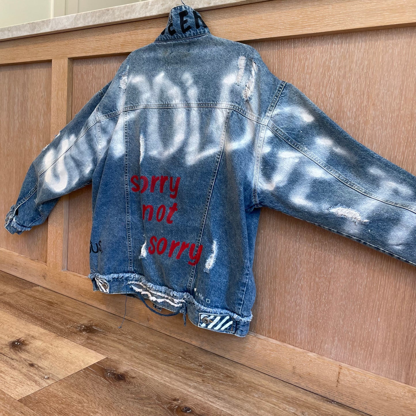 SORRY NOT SORRY - Hand painted jacket