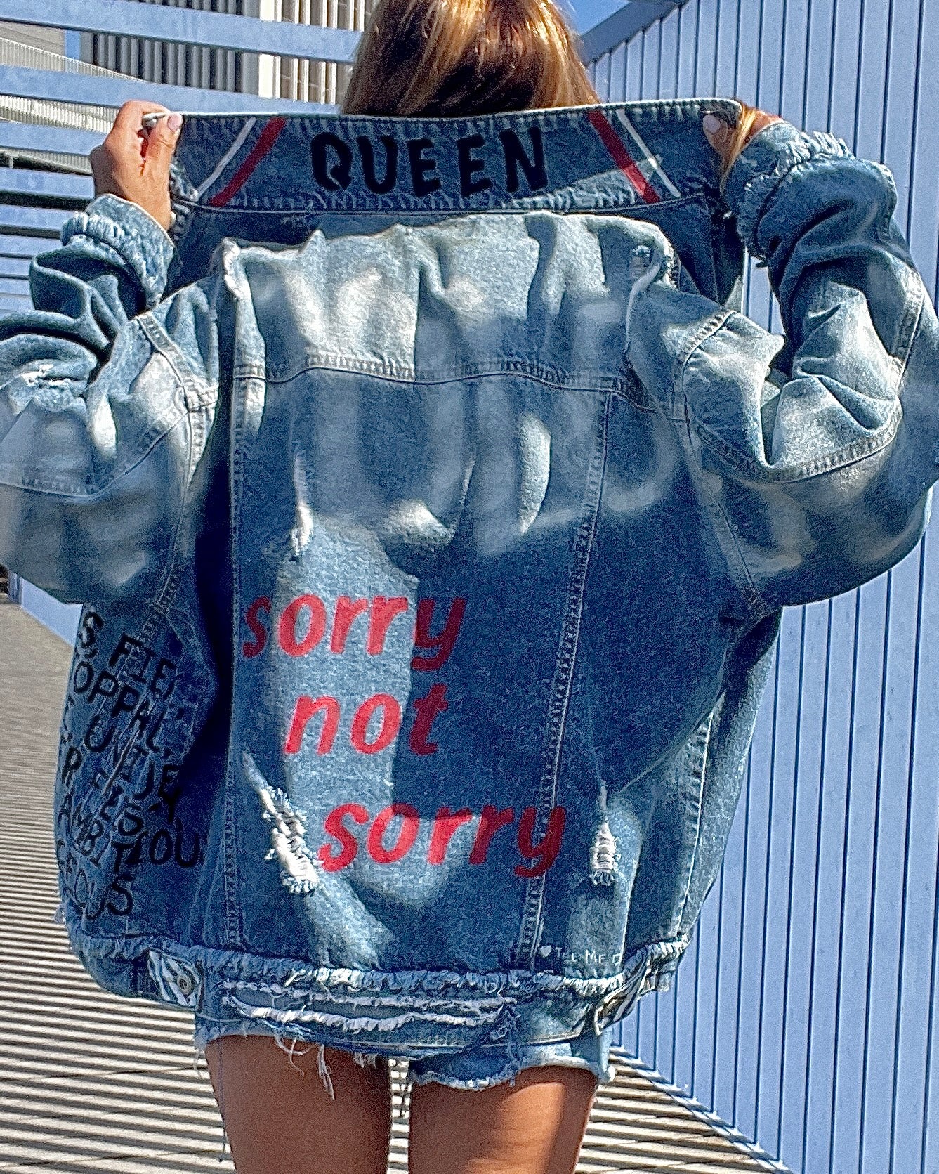 SORRY NOT SORRY - Hand painted jacket