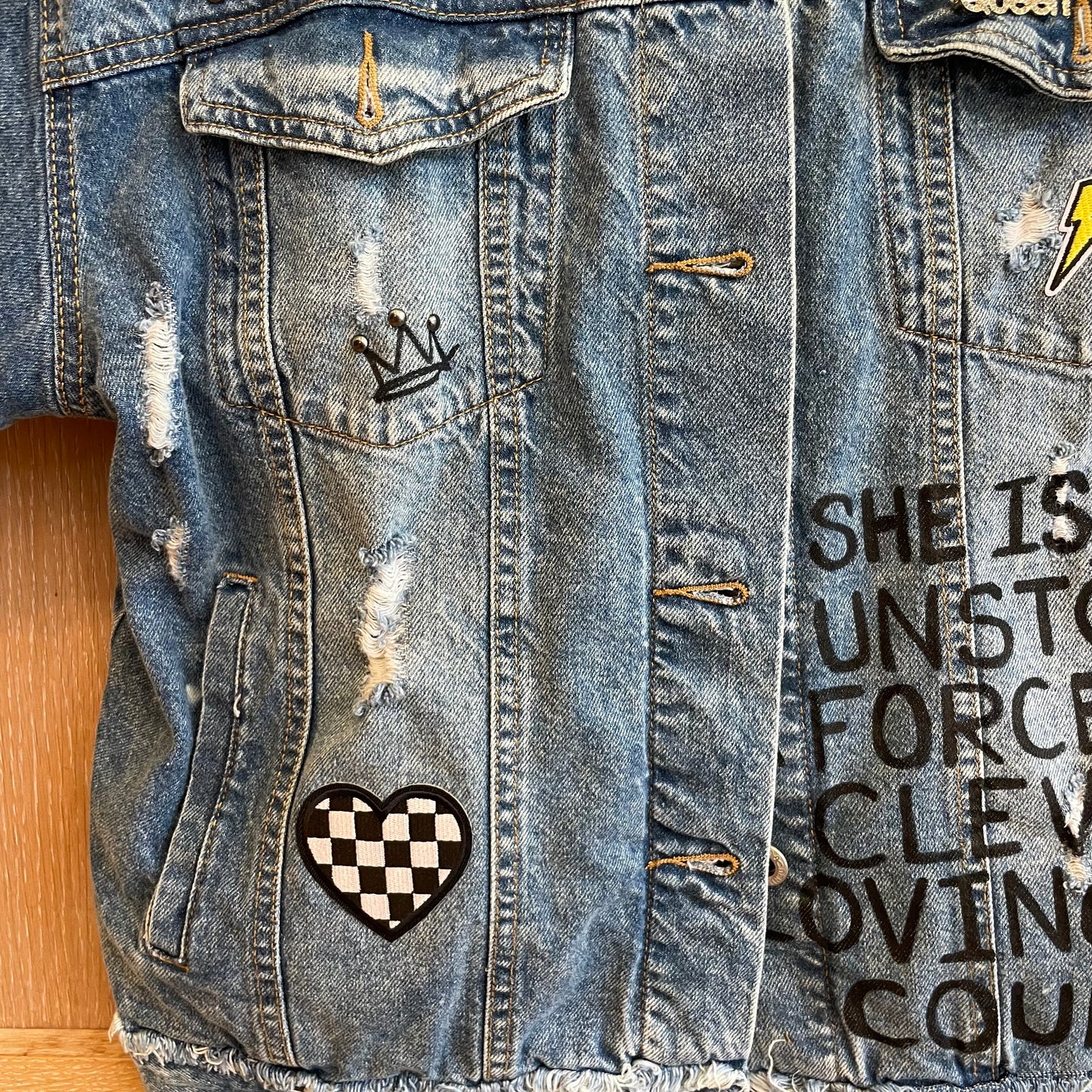 SORRY NOT SORRY - Hand painted jacket