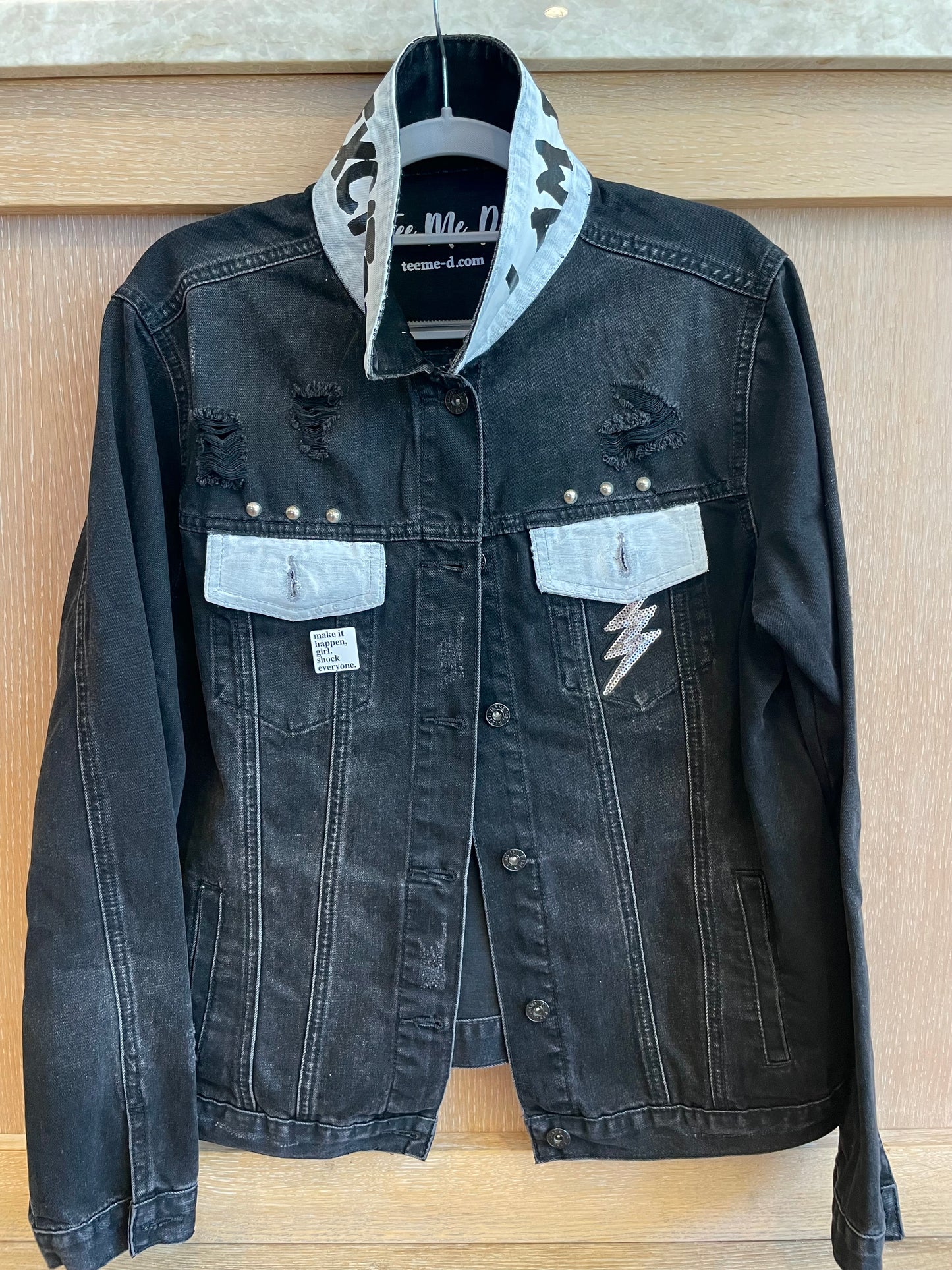 LUCKIEST GIRL - Hand painted jacket