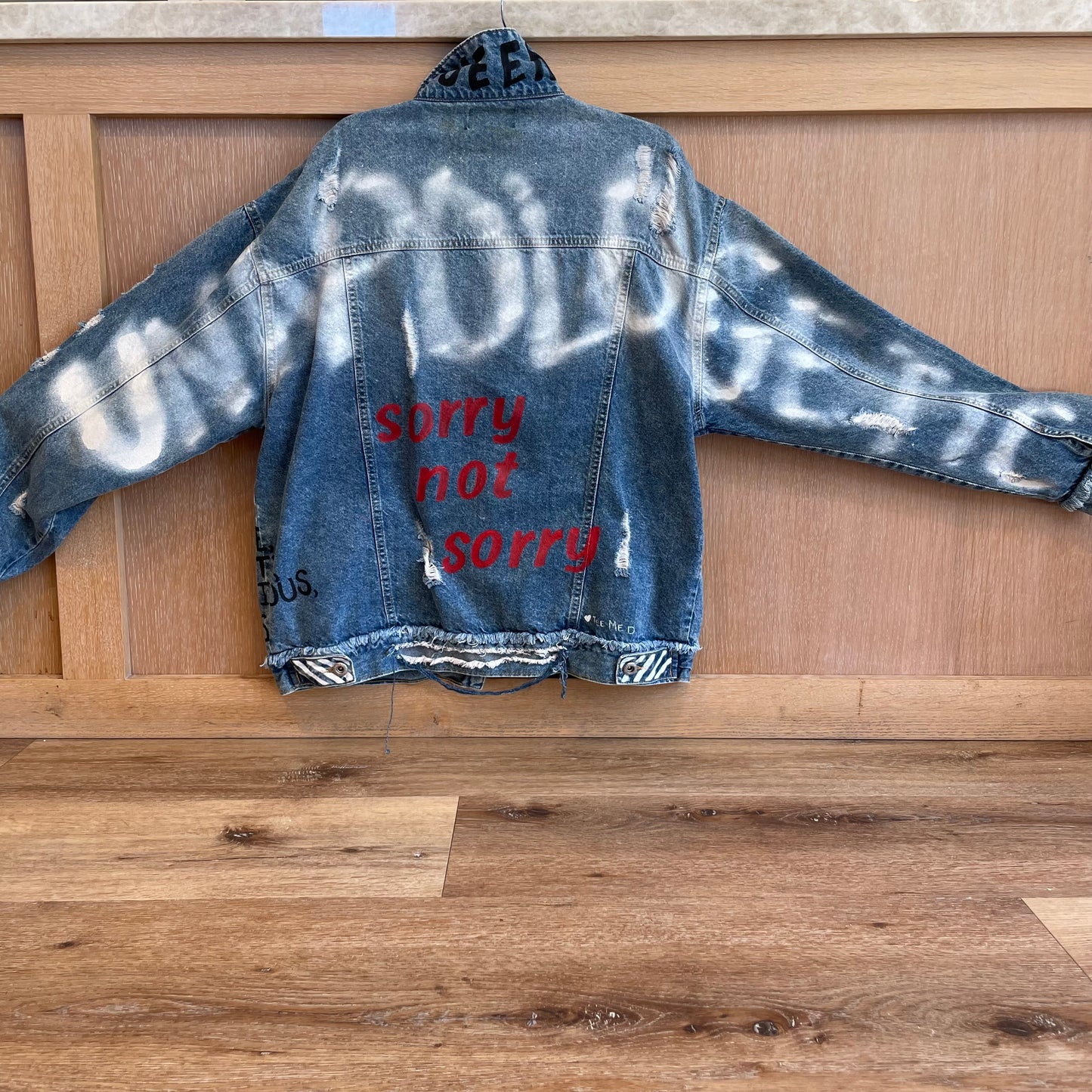 SORRY NOT SORRY - Hand painted jacket