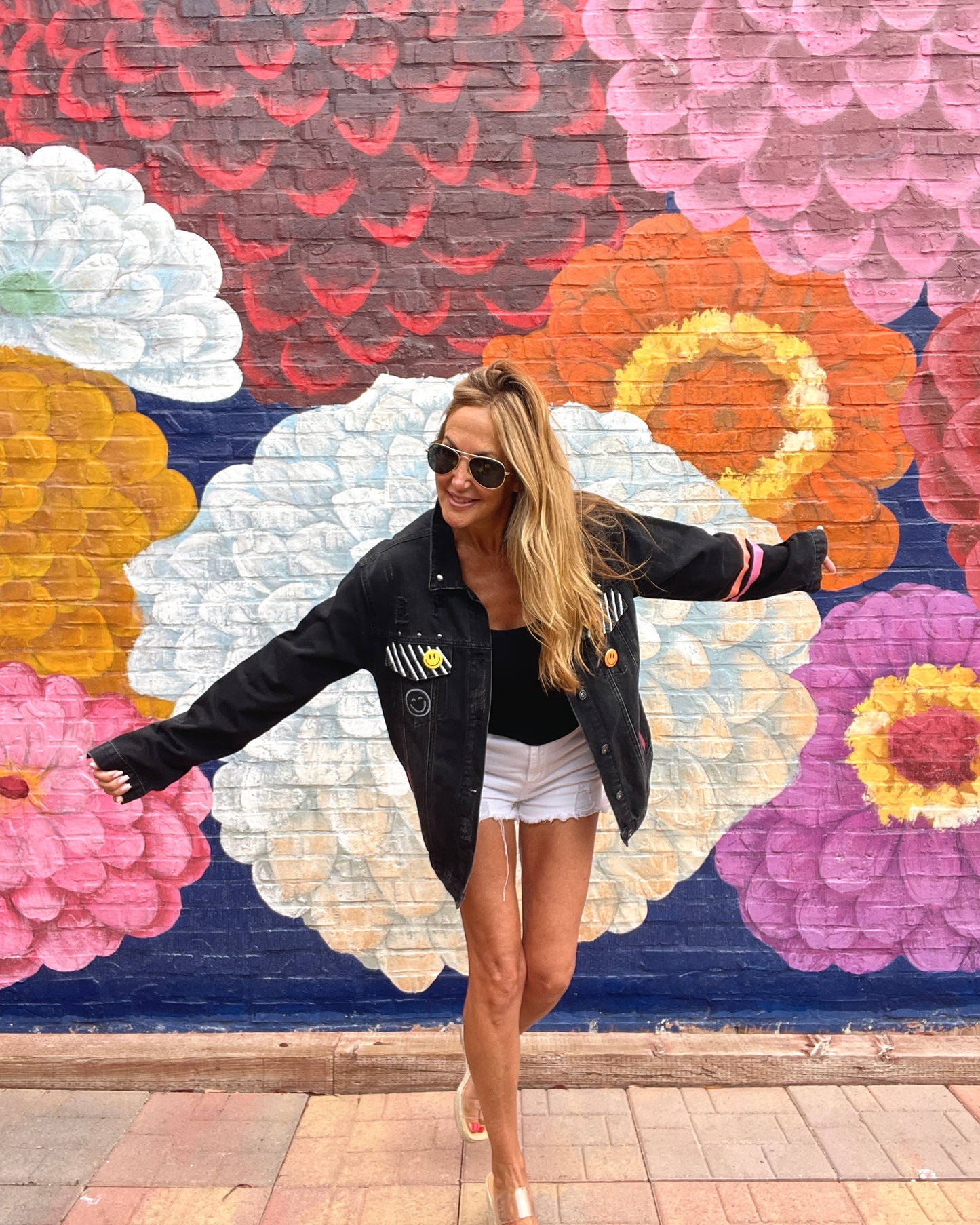 CHOOSE HAPPY - Hand painted jacket