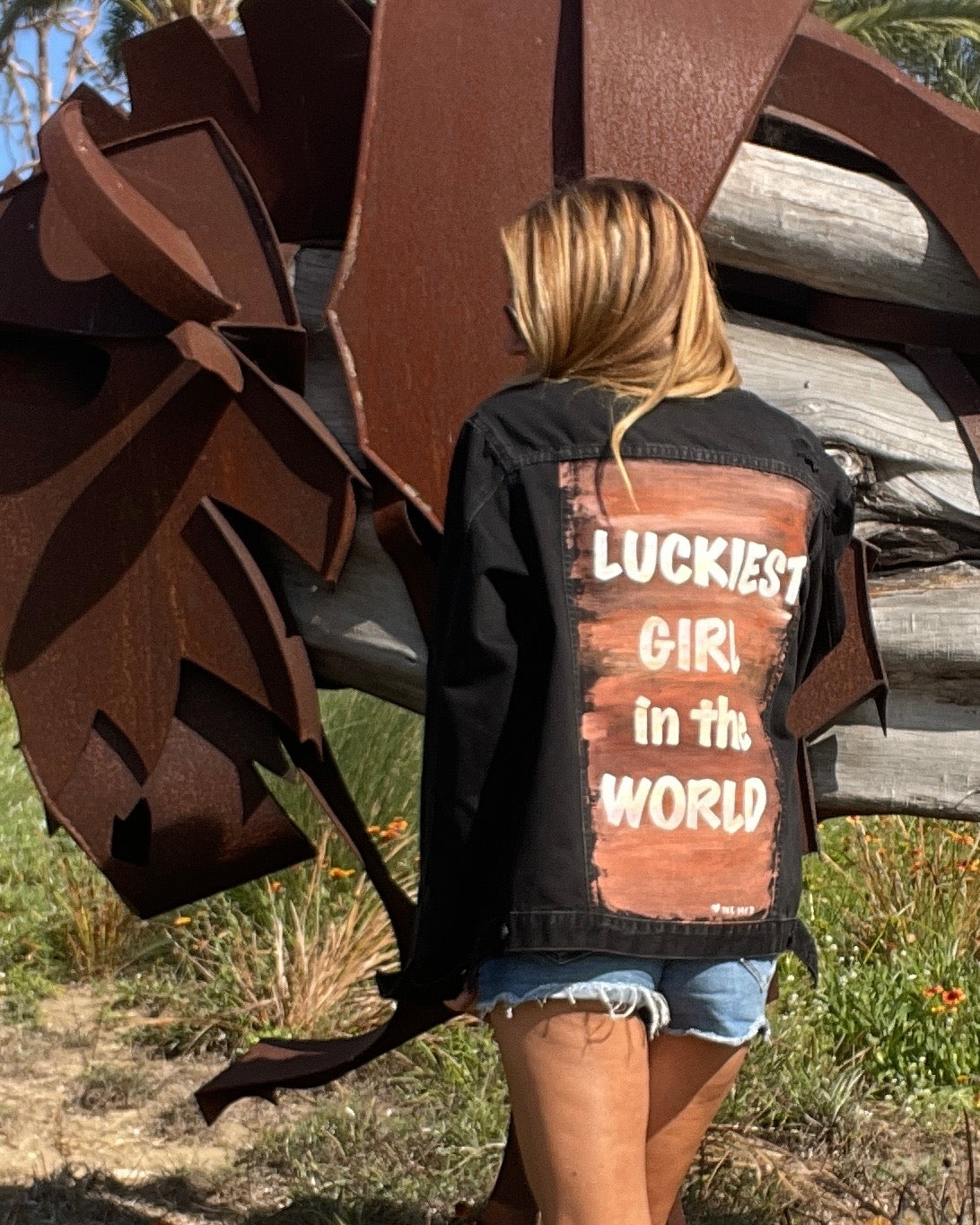 LUCKIEST GIRL ♥ Everything goes my way! - Hand painted jacket