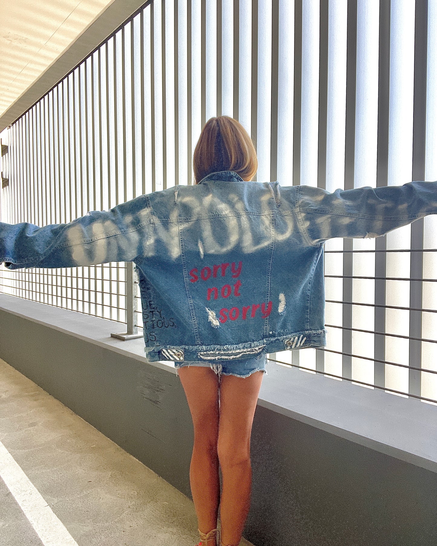 SORRY NOT SORRY - Hand painted jacket