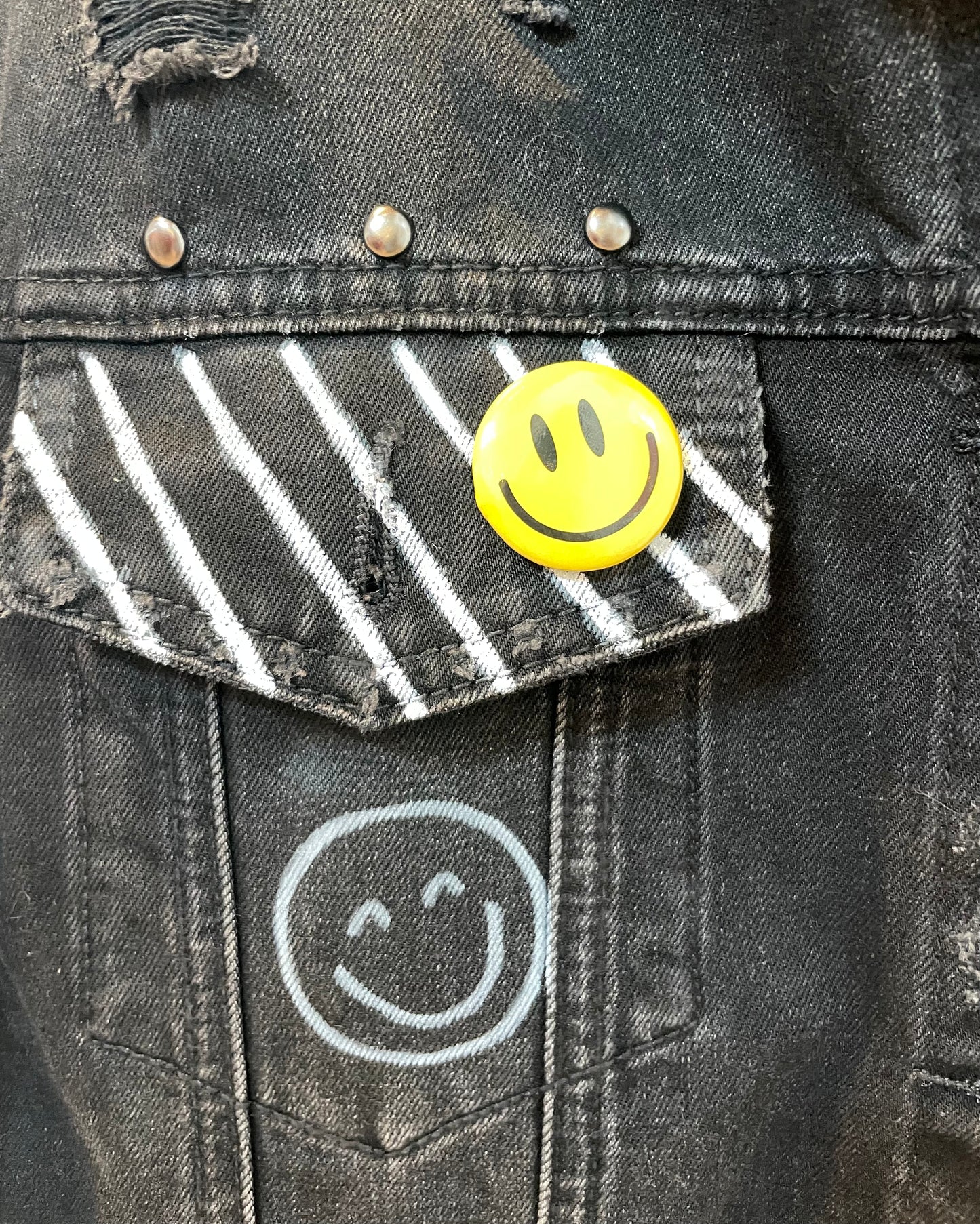 CHOOSE HAPPY - Hand painted jacket