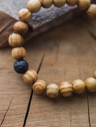 Lava Kissed Wooden Bracelet