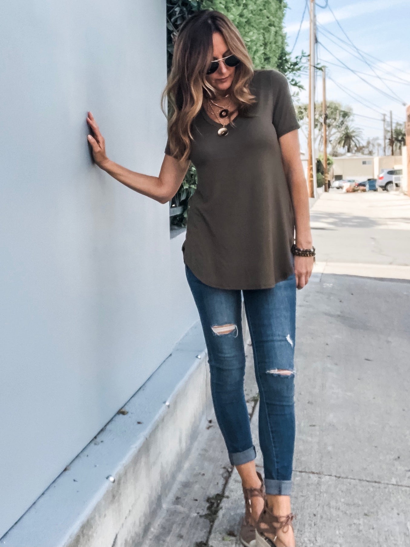 BEST Tunic Tee - Olive (Final Sale)
