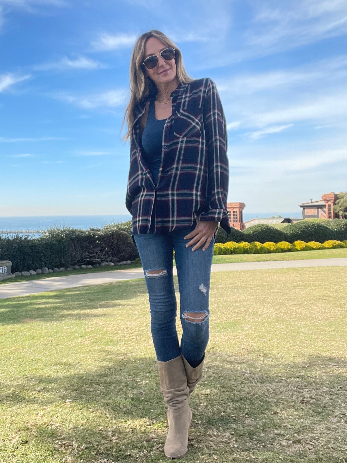 CITY Plaid top (Final Sale)