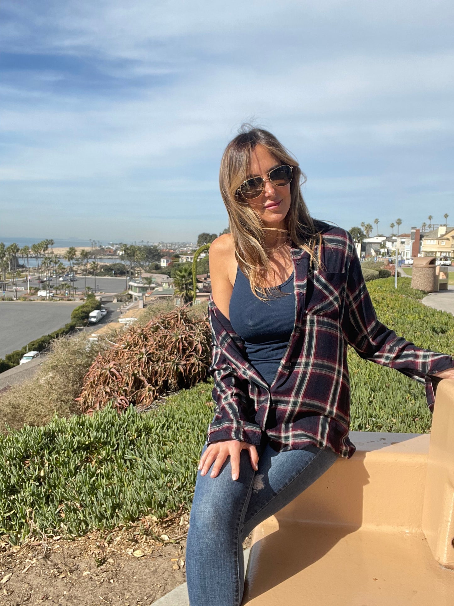 CITY Plaid top (Final Sale)