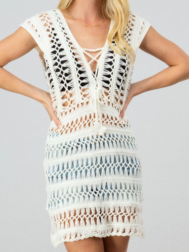 Flores Crochet Knit Cover Up - Sand (Final Sale)