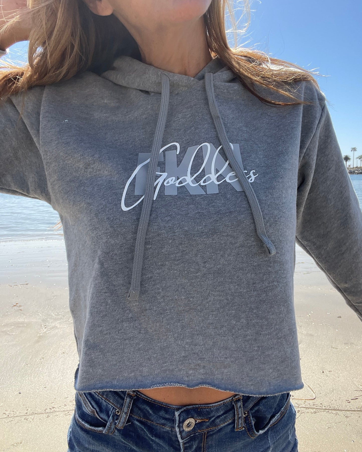 GODDESS cropped hoodie