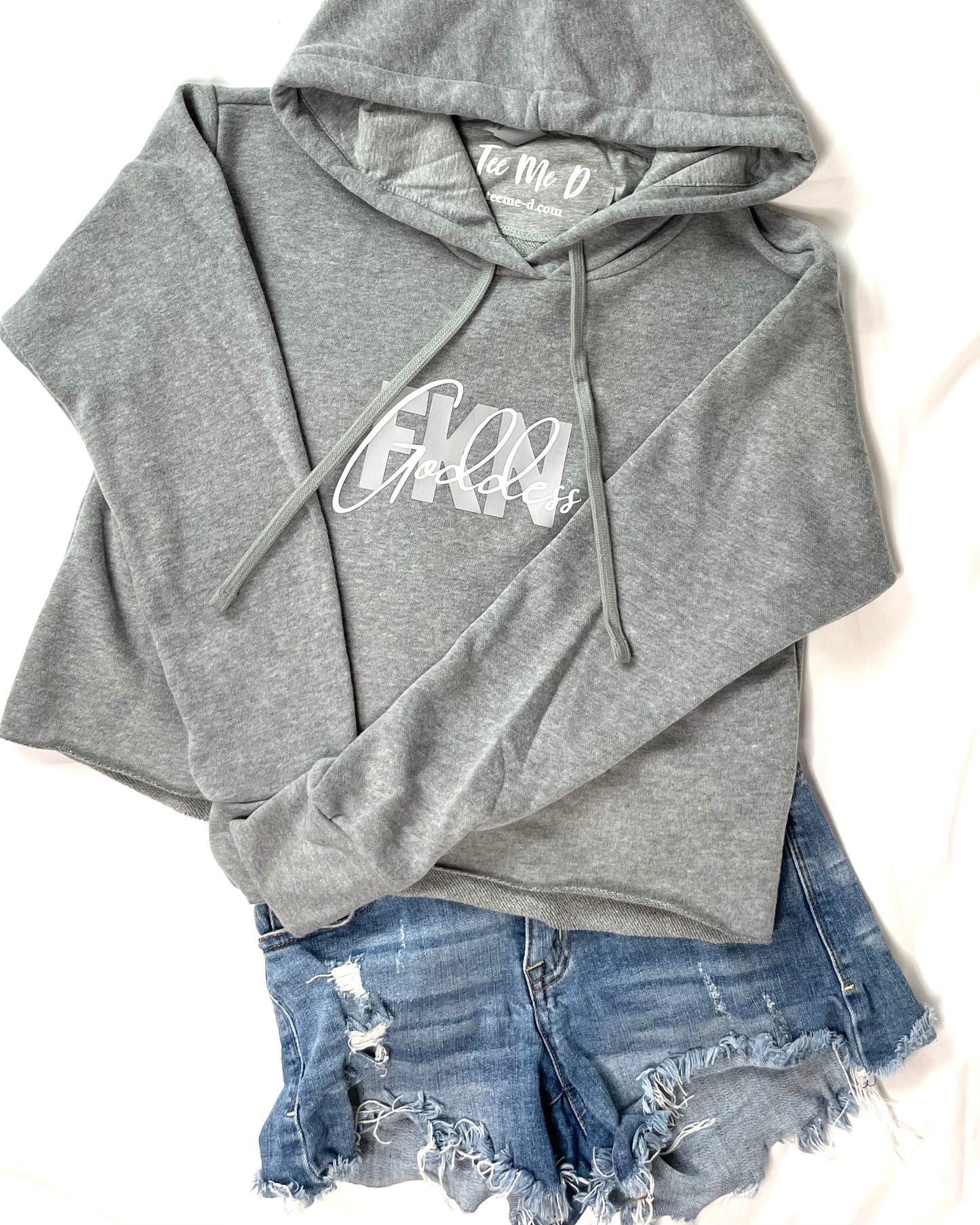 GODDESS cropped hoodie