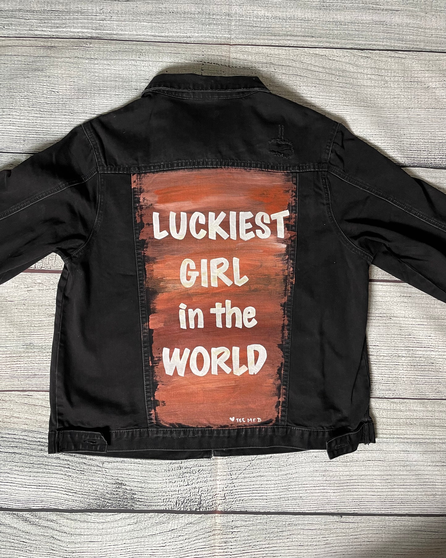 LUCKIEST GIRL ♥ Everything goes my way! - Hand painted jacket