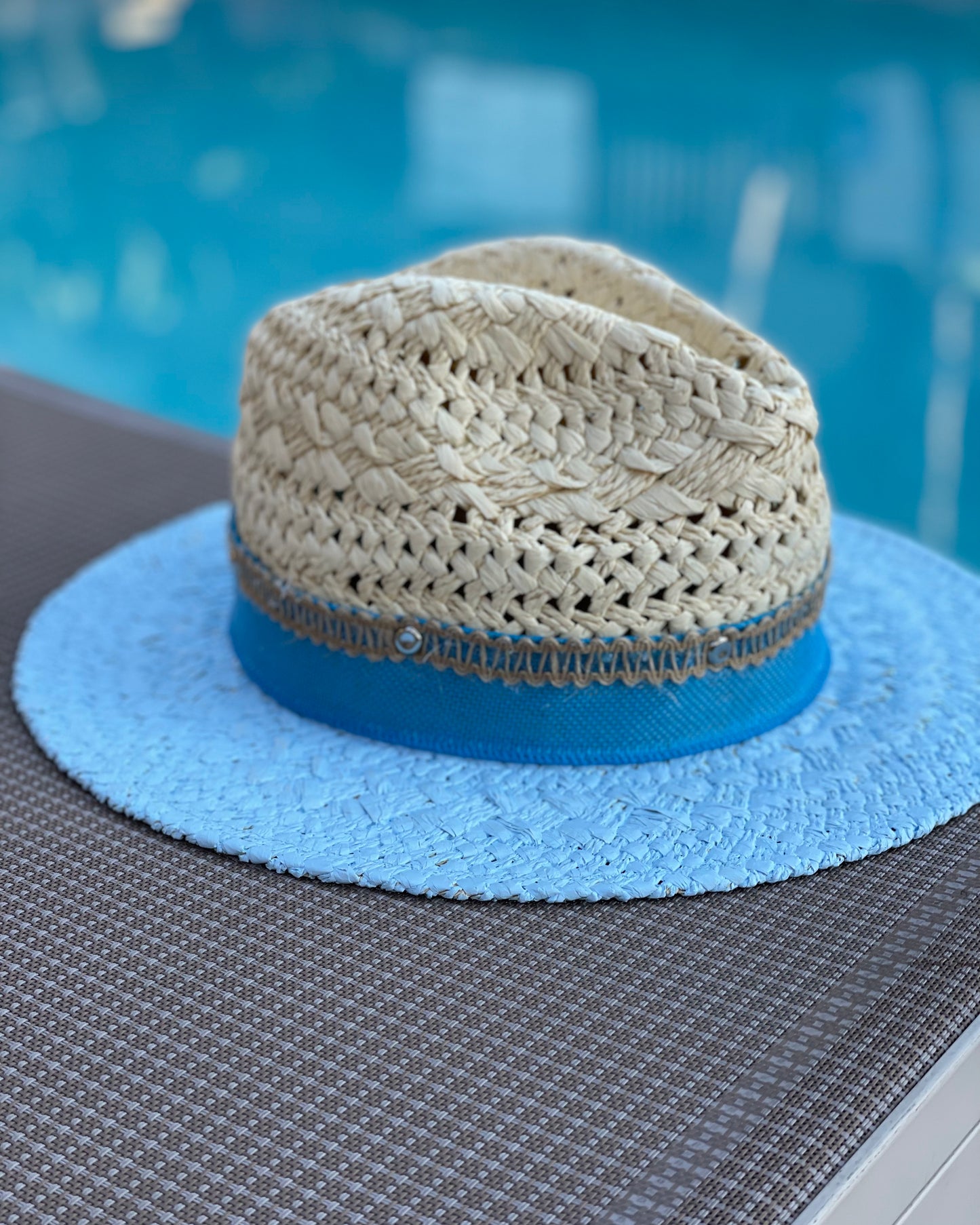 MY BABY BLU - Hand Painted Panama Hat