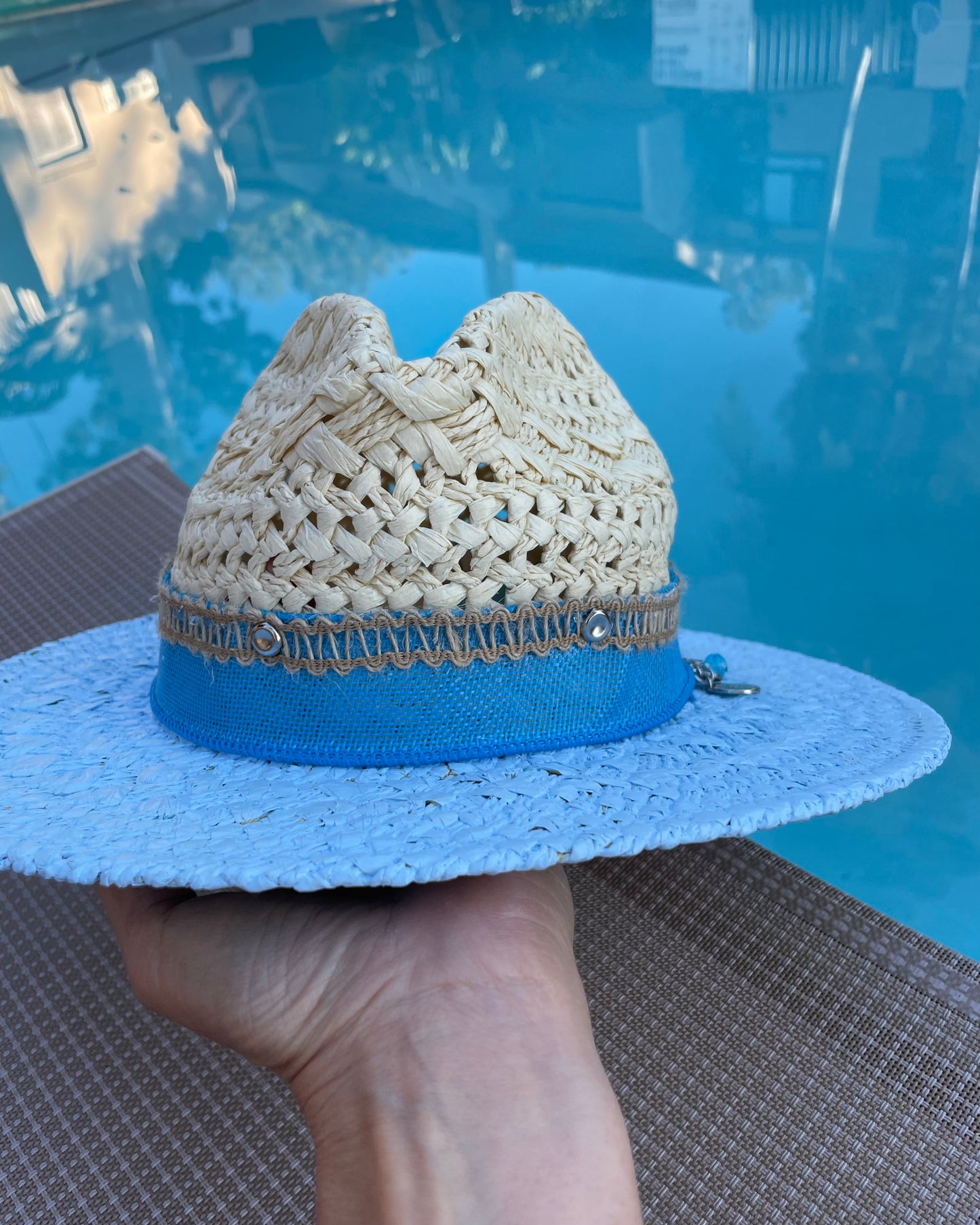 MY BABY BLU - Hand Painted Panama Hat