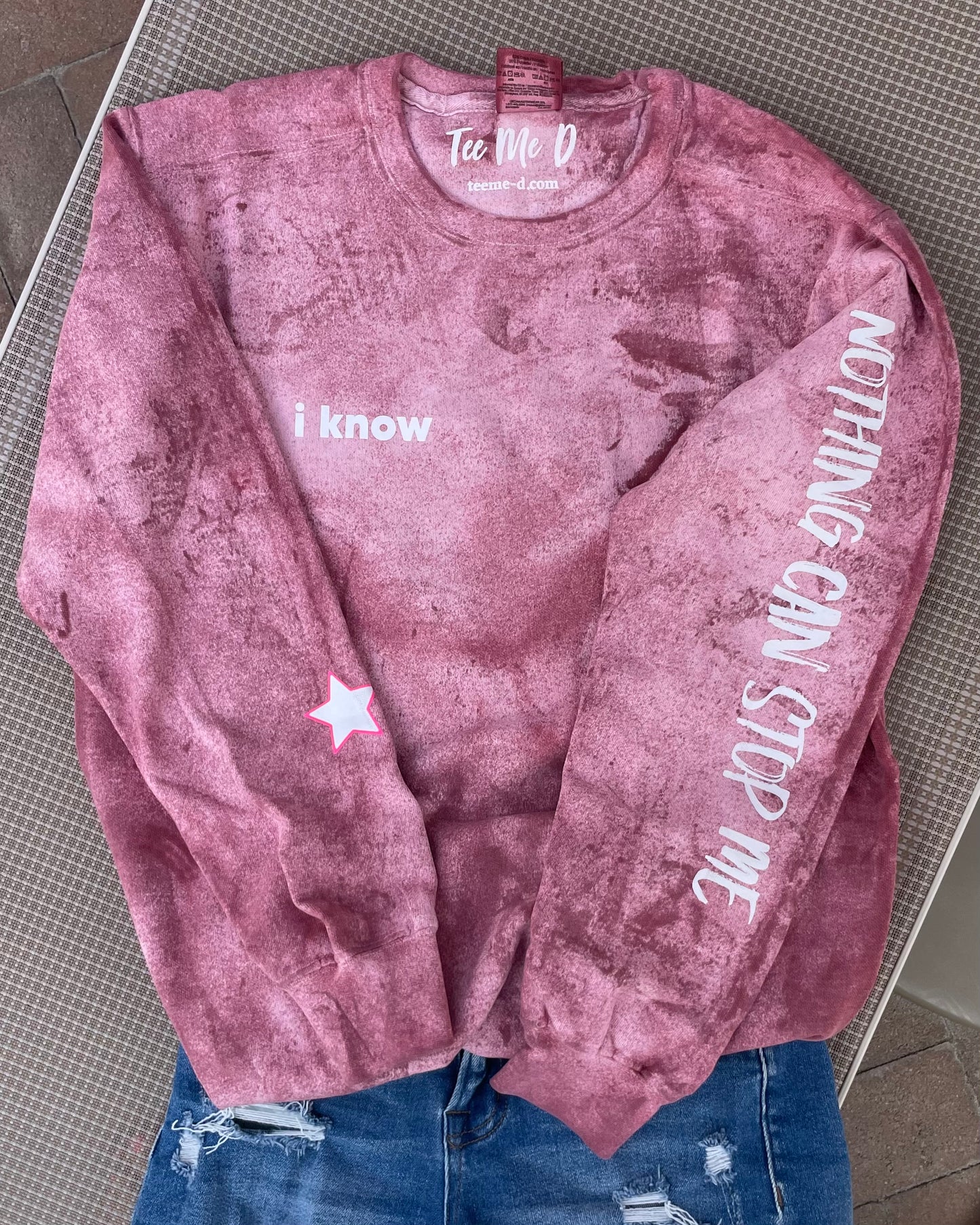 LIMITLESS - pink tie dye crewneck sweatshirt