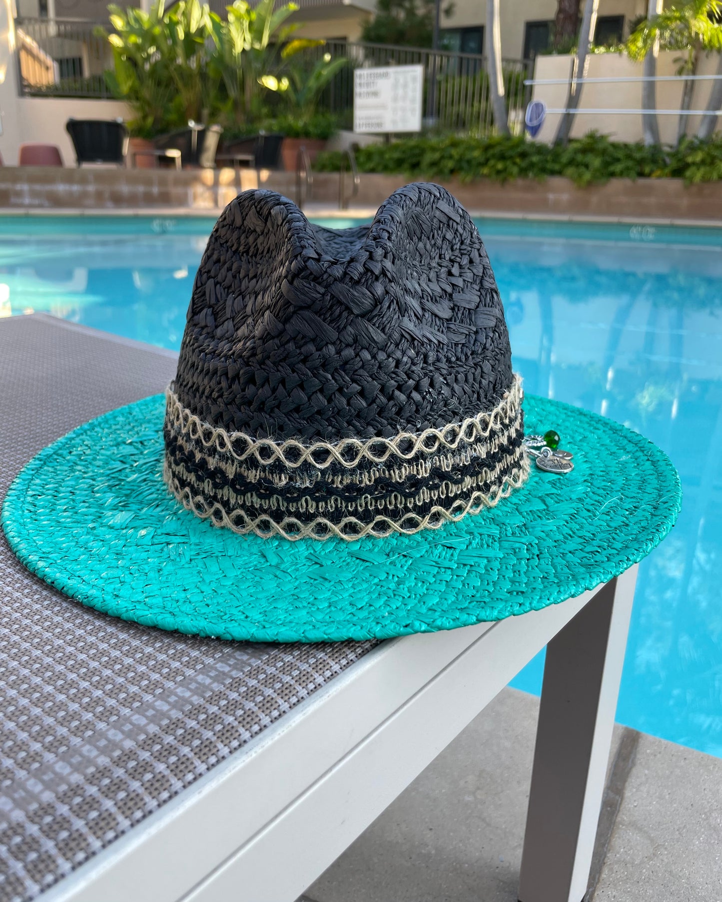 EMERALD ANGEL - Hand Painted Panama Hat (Final Sale)