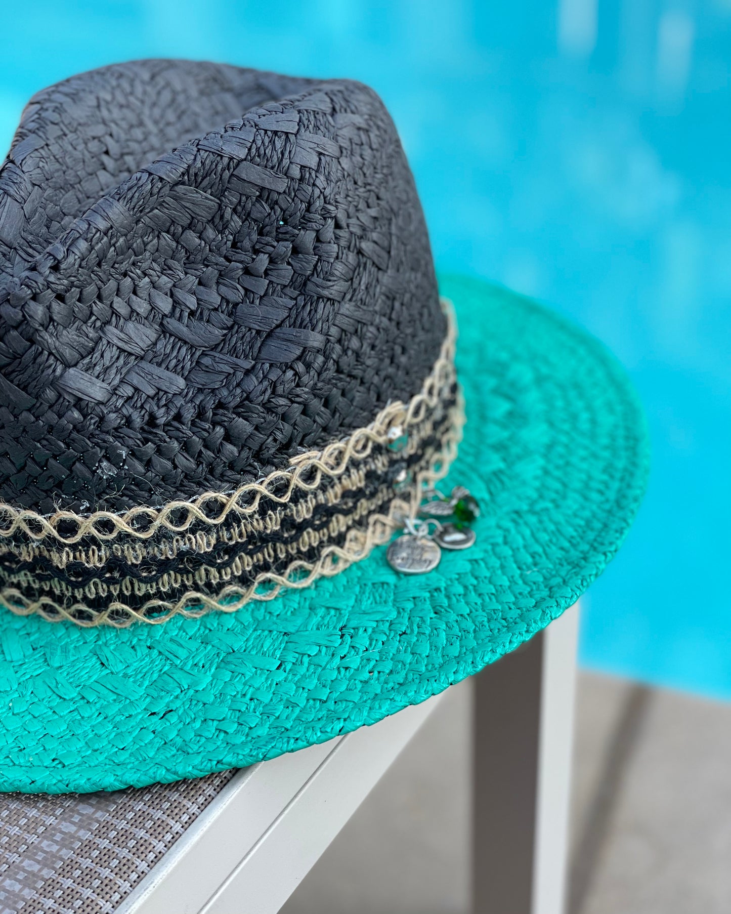 EMERALD ANGEL - Hand Painted Panama Hat (Final Sale)