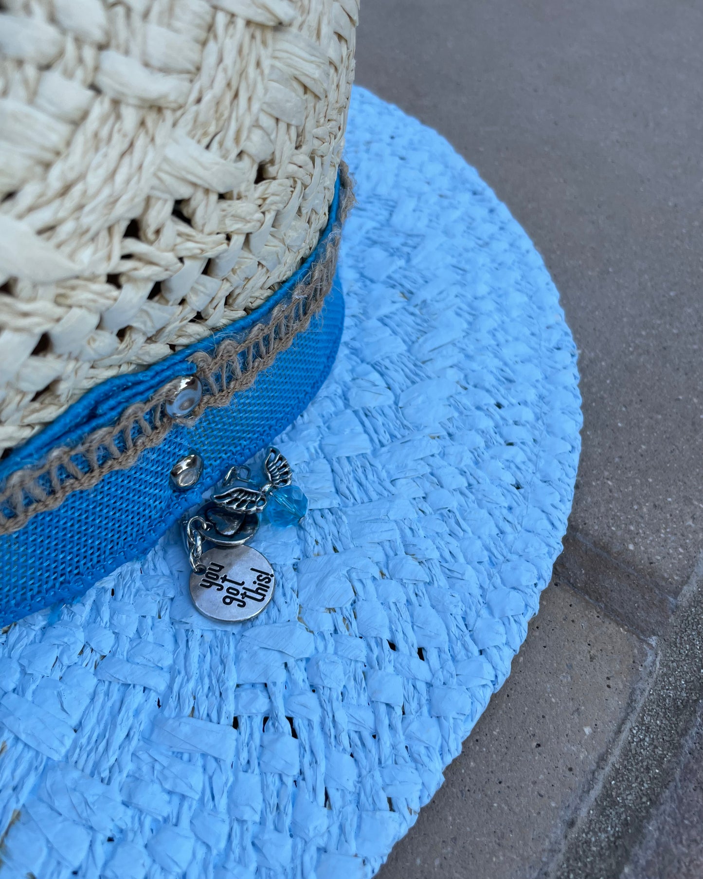 MY BABY BLU - Hand Painted Panama Hat