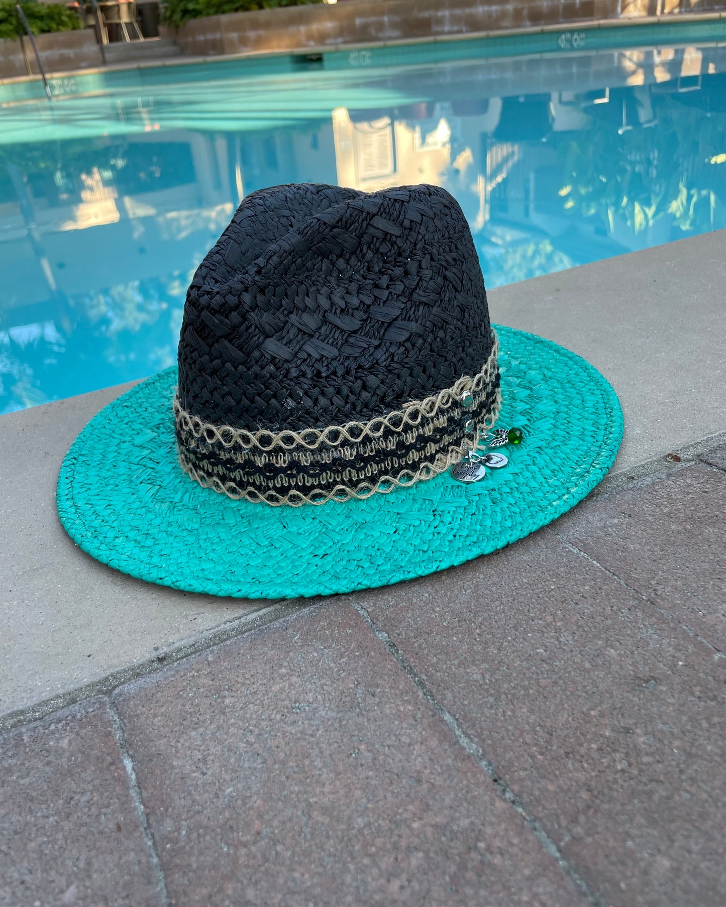 EMERALD ANGEL - Hand Painted Panama Hat (Final Sale)