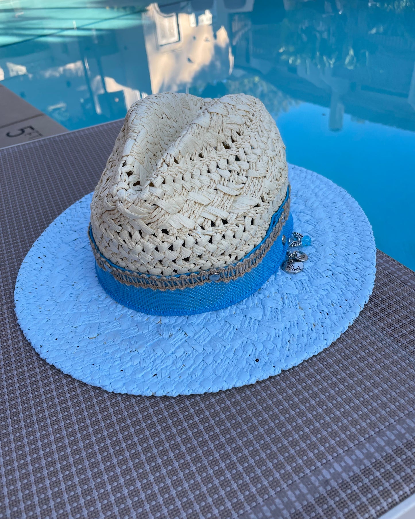 MY BABY BLU - Hand Painted Panama Hat