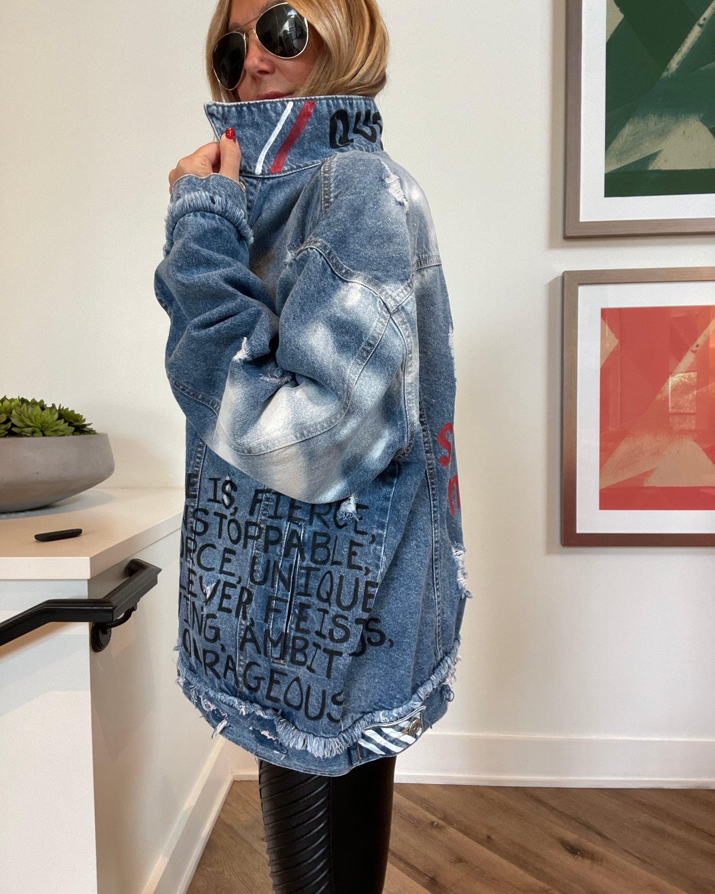 SORRY NOT SORRY - Hand painted jacket