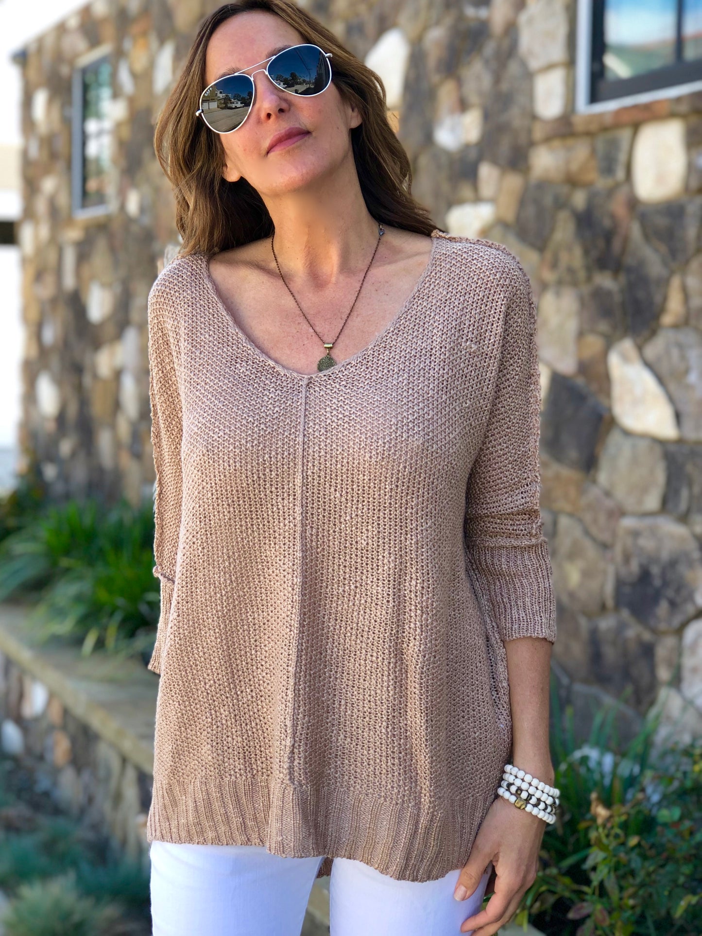 OCEAN VIEW Sweater - Taupe  (Final Sale)